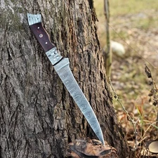 Custom Handmade Damascus Steel Knife Fixed Blade Full Tang