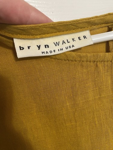 Bryn Walker Linen Bre Tunic ~ Mustard Yellow Gold ~ M ~ Split Sides ~ B:46" ~ EC - Bild 5 von 7