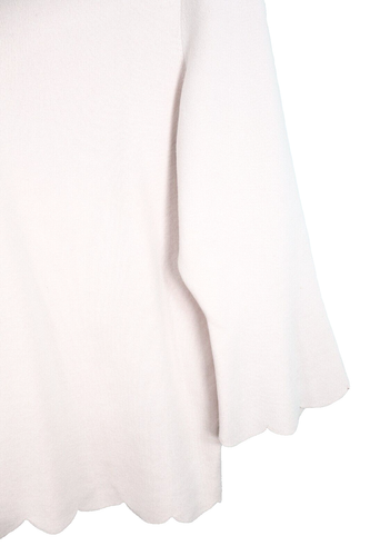 TALBOTS Women's Pullover Sweater 3/4 Sleeve Scalloped Hem Pale Pink Size XL - Picture 6 of 15