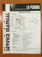 ORIGINAL SERVICE MANUAL & SCHEMATIC KENWOOD LS-P5000D SPEAKER SYSTEM D508