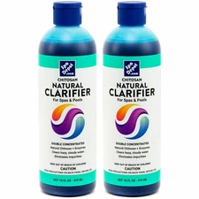 Chitosan Natural Hot Tub Spa & Pool Water Clarifier Double Concentrated - 2 Pack