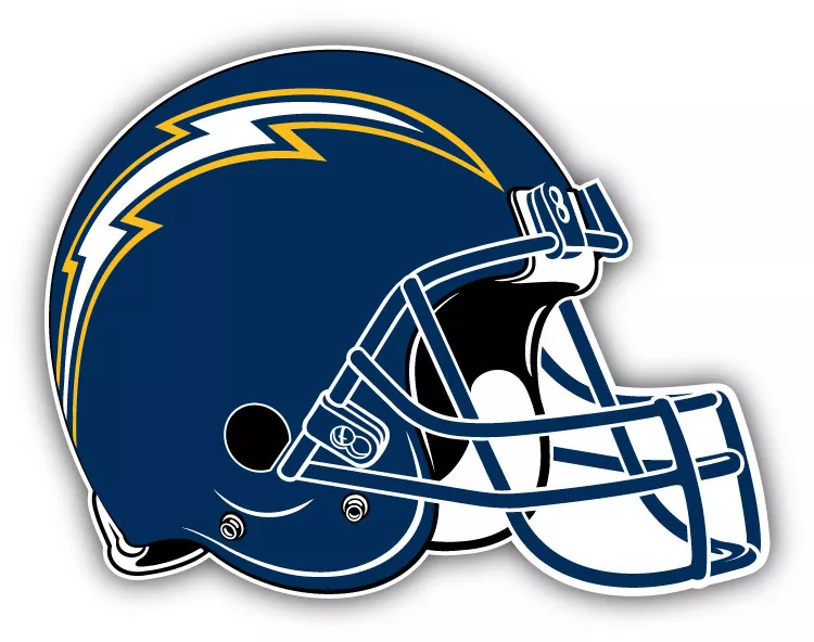 San Diego Chargers NFL Football Helmet Logo Car Bumper Sticker  3'', 5'' or 6''