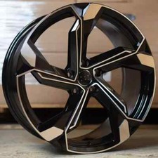 18"E-tron q8 black pol  alloy wheels audi/passat/skoda/seat/a4/a6/caddy tyres