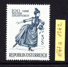 3.2.1967, &Ouml;sterreich, ANK 1262, postf, "Eisl&auml;uferin um 1870 -Eislaufverein Wien"