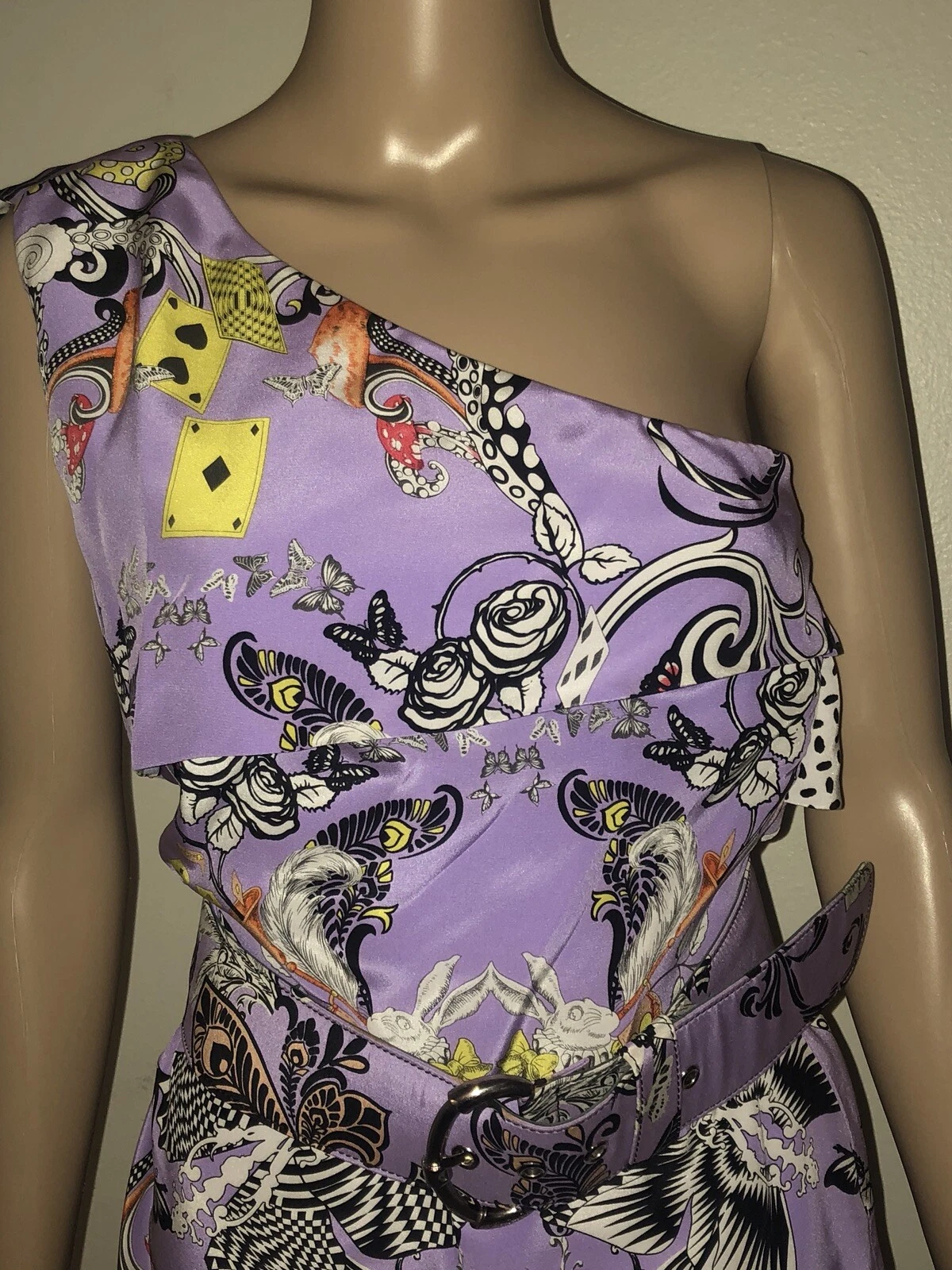 Abito Versace Viola Stampa