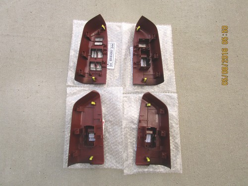16 -21 TOYOTA SEQUOIA SET OF ALL 4 FOUR WINDOW SWITCH BEZEL TRIM CHERRY WOOD NEW - Picture 3 of 3