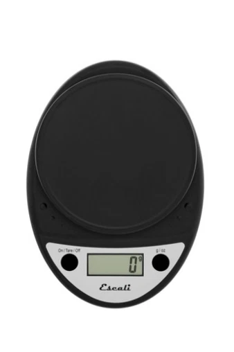 Escali Primo Digital Scale, Battery Powered (2AA), Black, Auto Shut-off, #P115CH