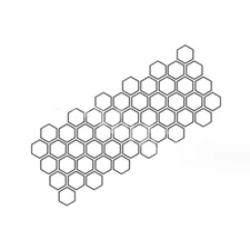 Car Accessories Body Waist Line Sticker Honeycomb Graphic Decor Hexagon Decals