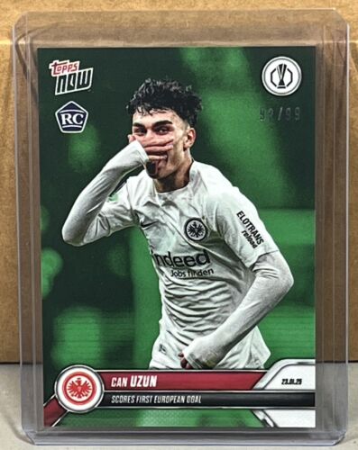 2024 25 Topps Now #14 Can Uzun Frankfurt Rookie 1st Goal Green Parallel 92/99