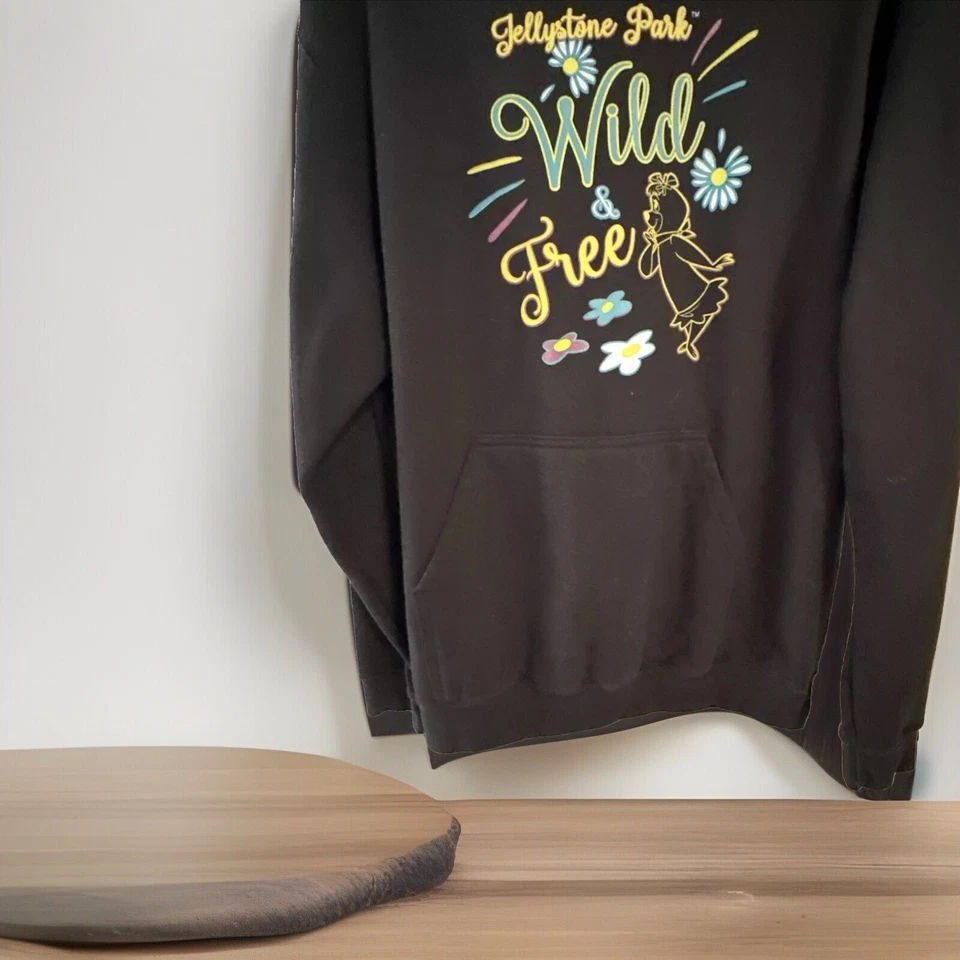 Sudadera negra vintage con capucha L marca Yogi Bear Jellystone Park Camp Resort Foto 4 de 4