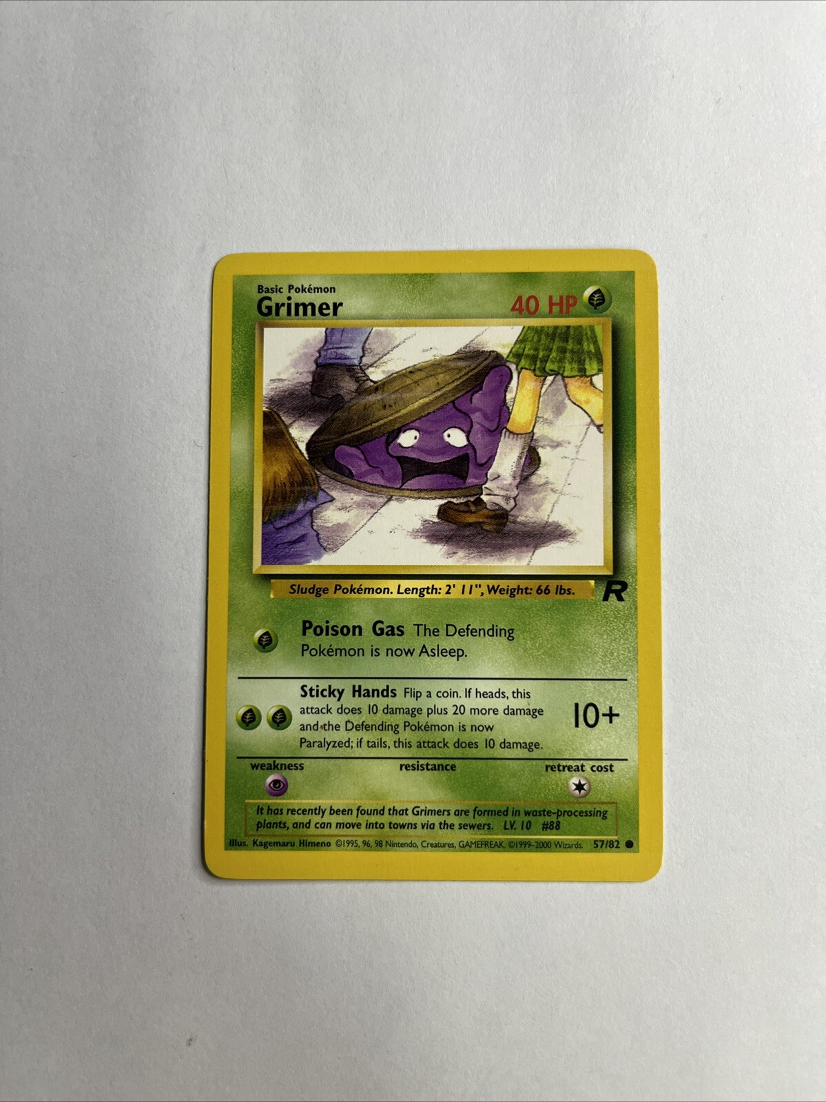 2000 Pokemon TCG Team Rocket #57/82 Grimer Near Mint