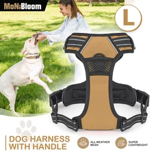 Soft & Comfortable Reflective No Pull Dog Pet Harness Adjustable w/Padded Handle