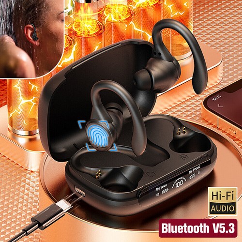 Bluetooth 5.3 Wireless Headset TWS Ohrhörer Ohrhörer Stereo Kopfhörer Ohrbügel - Bild 3 von 15