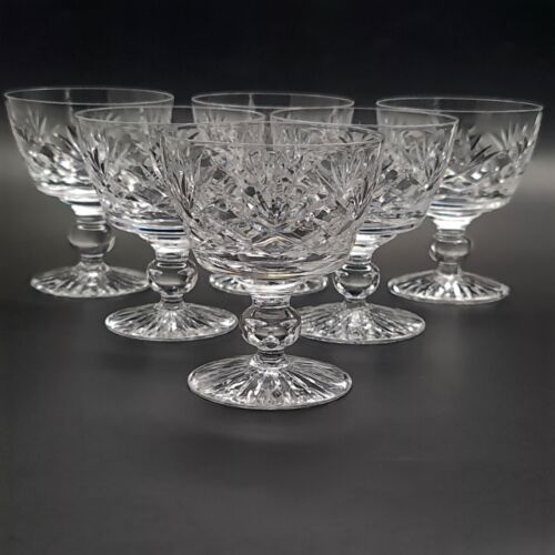 Vintage Stuart Crystal Ludlow Pattern Liqueur / Sherry Glasses Set of 6 - Picture 2 of 15