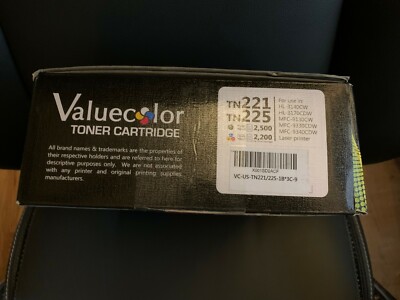 Valuecolor Compatible Toner Cartridge Set Replacement for Brother Tn221 Tn225