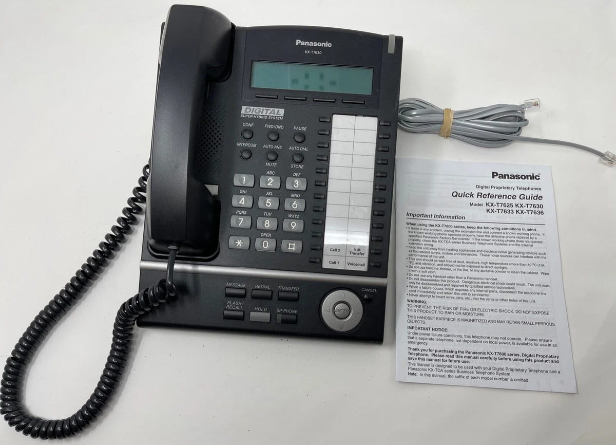 Panasonic KX-T7630 B digitales Telefon schwarz