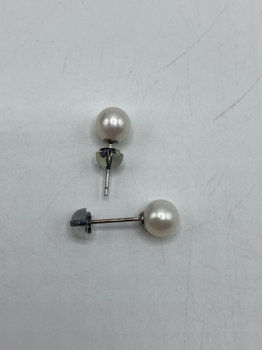 Kyoto Cultured Pearl & 925 Silver Clasp 18”Necklace Stud