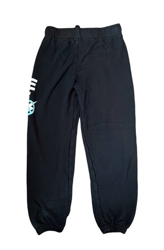 Flowers By Zoe Girls Rayon Black Peace Love Jogger Sweatpants Size M(8) - Picture 3 of 3