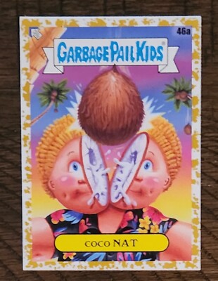 COCO NAT GOLD BORDER (#34/50) SP SHORT PRINT Garbage Pail Kids ON VACATION GPK