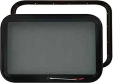 30"Wx20"H RV Exit Window Emergency Camper Trailer Window 1-3/4''Wall w/Trim Ring