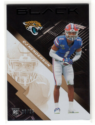 #/25  CJ HENDERSON  RC   2020 Panini Black  COPPER Parallel #147  Rookie Jaguars