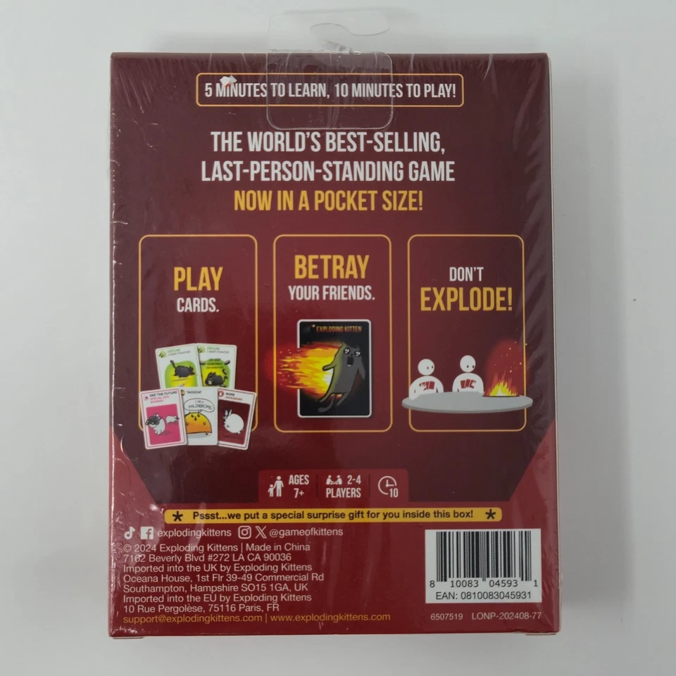 Exploding Kittens Travel Grab and Game New Card Game 2024 Sealed - Image 2 of 4