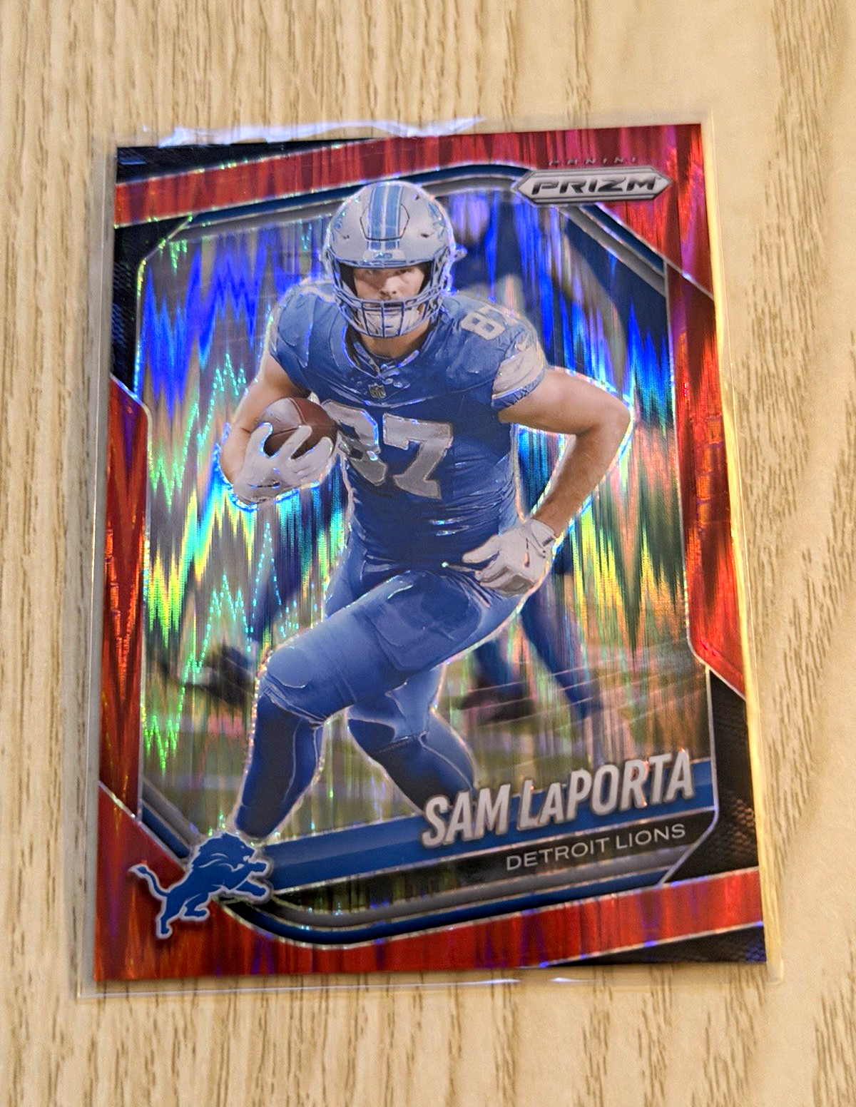 Panini Prizm 2025 Sam LaPorta #122 Red Prizm Parallel Detroit Lions NFL