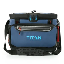 Titan by Arctic Zone 30 Can Zipperless Soft Cooler, Ocean Blue, 25 QT