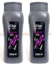 2 x Cien Men Energize Fragrance Shower Gel Body Wash All Skin Types 500ml