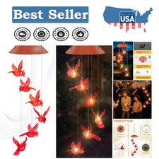 Eco-Friendly Cardinal Wind Chimes - Light-Up Garden Decor for Memorable Gifts
