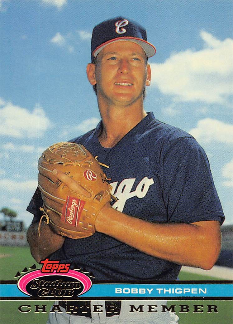 Bobby Thigpen 1991 Stadium Club Charter Member NNO White Sox Baseball Card