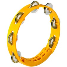 Nino Compact ABS Plastic Handheld Tambourine 8 in. Yellow
