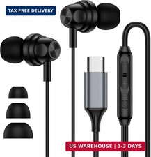 USB C Samsung Headphones Wired Earbuds for Samsung Galaxy A16 A36 5G A56 A15 A14