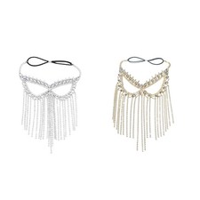 Rhinestone Tassel Mask Face Jewelry for Party Fancy Dress Music Festival
