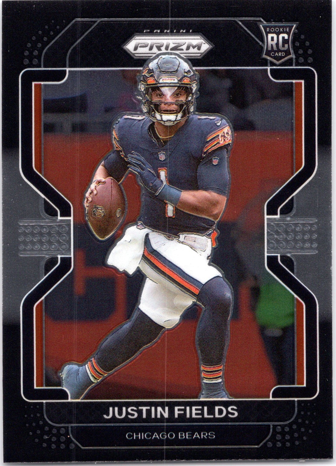 2021 Panini Chronicles Prizm Black Silver Prizm Justin Fields #PB-3 Rookie RC