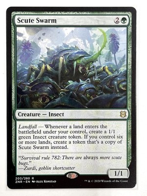 Scute Swarm 203 Rare Zendikar Rising Magic: The Gathering NM