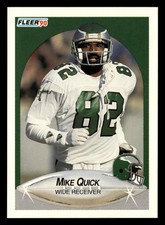 Mike Quick 1990 Fleer #88 Philadelphia Eagles FOOTBALL *223