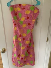 Lilly Pulitzer Sabrina Hibiscus Pink Marzipan Dress Size 8 New With Tag