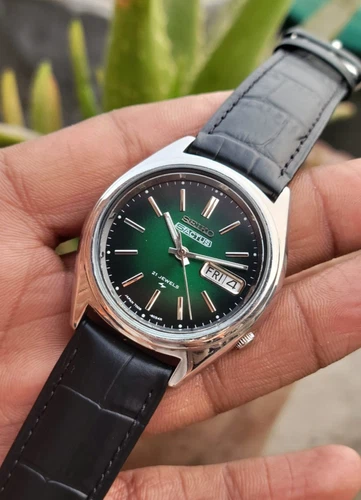 Vintage Seiko 5 Actus Green Dial 7009-7430 Automatic 21 Jewels Men's Watch Japan
