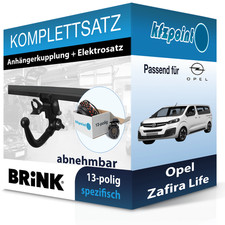 Für Opel Zafira Life 19- BRINK Anhängerkupplung abnehmbar + 13polig E-Satz neu