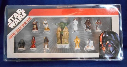 STAR WARS Set of 11 Mini FRENCH PORCELAIN FEVES Figures Boxed Display Figurines