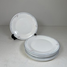 Royal Doulton - Carnation - 6 x Side Plates - 16.5cm Diameter - White - VGC