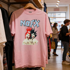 NOFX Pump Up Kurzarm Blaues T-Shirt Größe S...