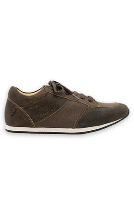 SPIETH &AMP; WENSKY Spieth & Wensky Trachten Sneaker Herren Luitpold ruß/braun Leder Canvas 39-48
