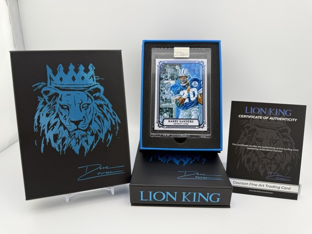 Barry sanders Detroit Lions Trading Card "Lion king”