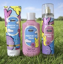 Bath Body Works Peepin' It Real Cream, body Wash, Mist Valued 51.00