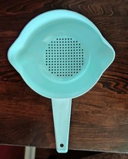 Tupperware 1 Quart Mini Strainer Aqua Double ...
