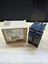 Square D HOM2100 2 Pole 100 Amp 240V Plug-in Circuit Breaker New In Box