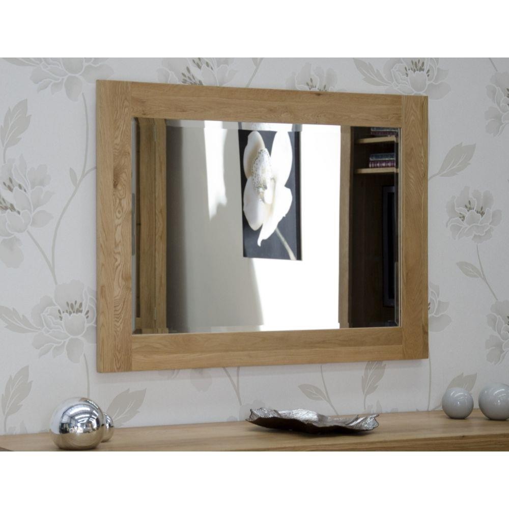 Solid Oak Wall Mirror, Opus Oak Lacquer Finish Hallway Furniture New