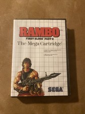 Sega Master System Rambo First Blood Part 2 Case & Cartridge No Manual Untested 